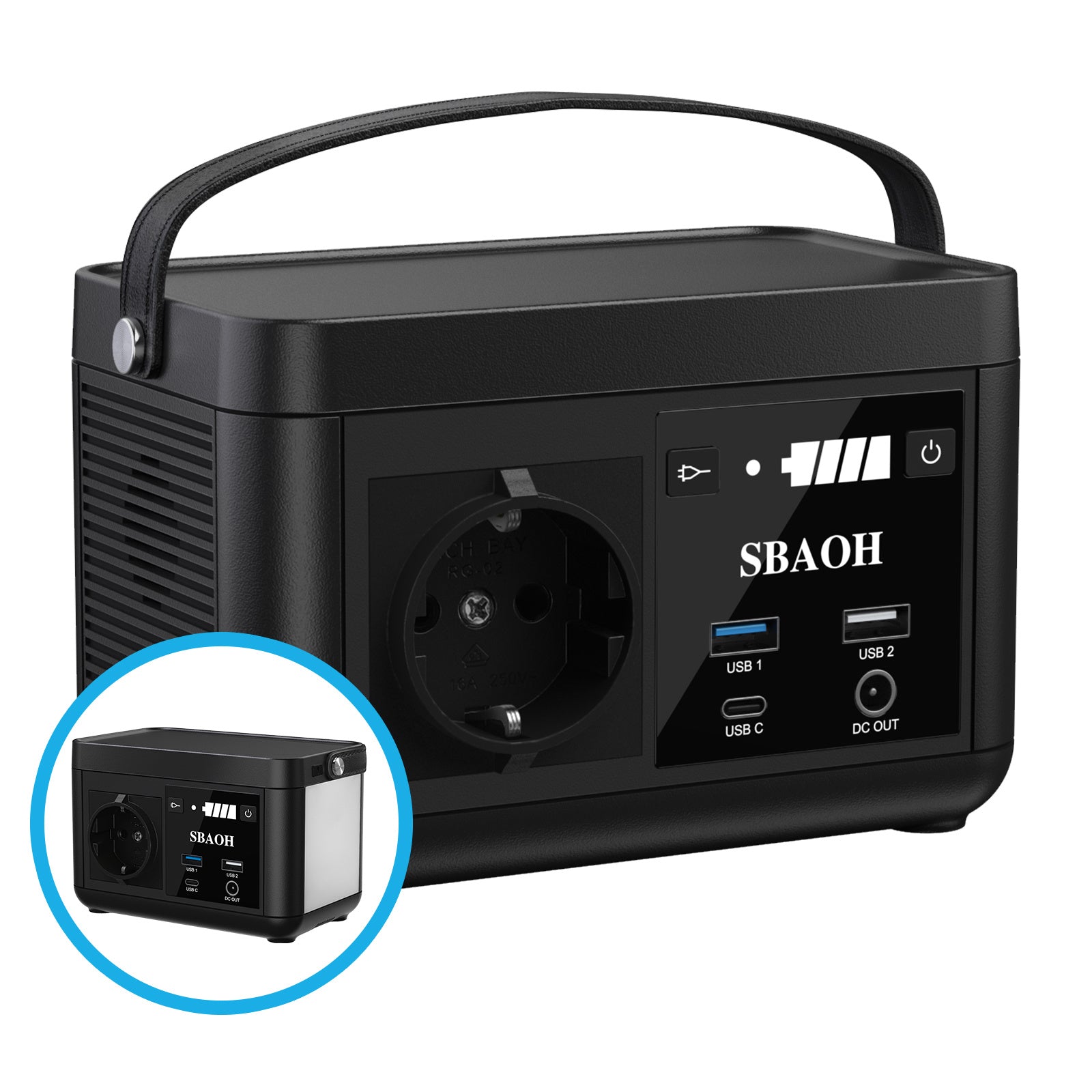 Tragbares Power Station 120W | 88,8Wh | 230V AC & DC | LED Lampe | Neu ✅