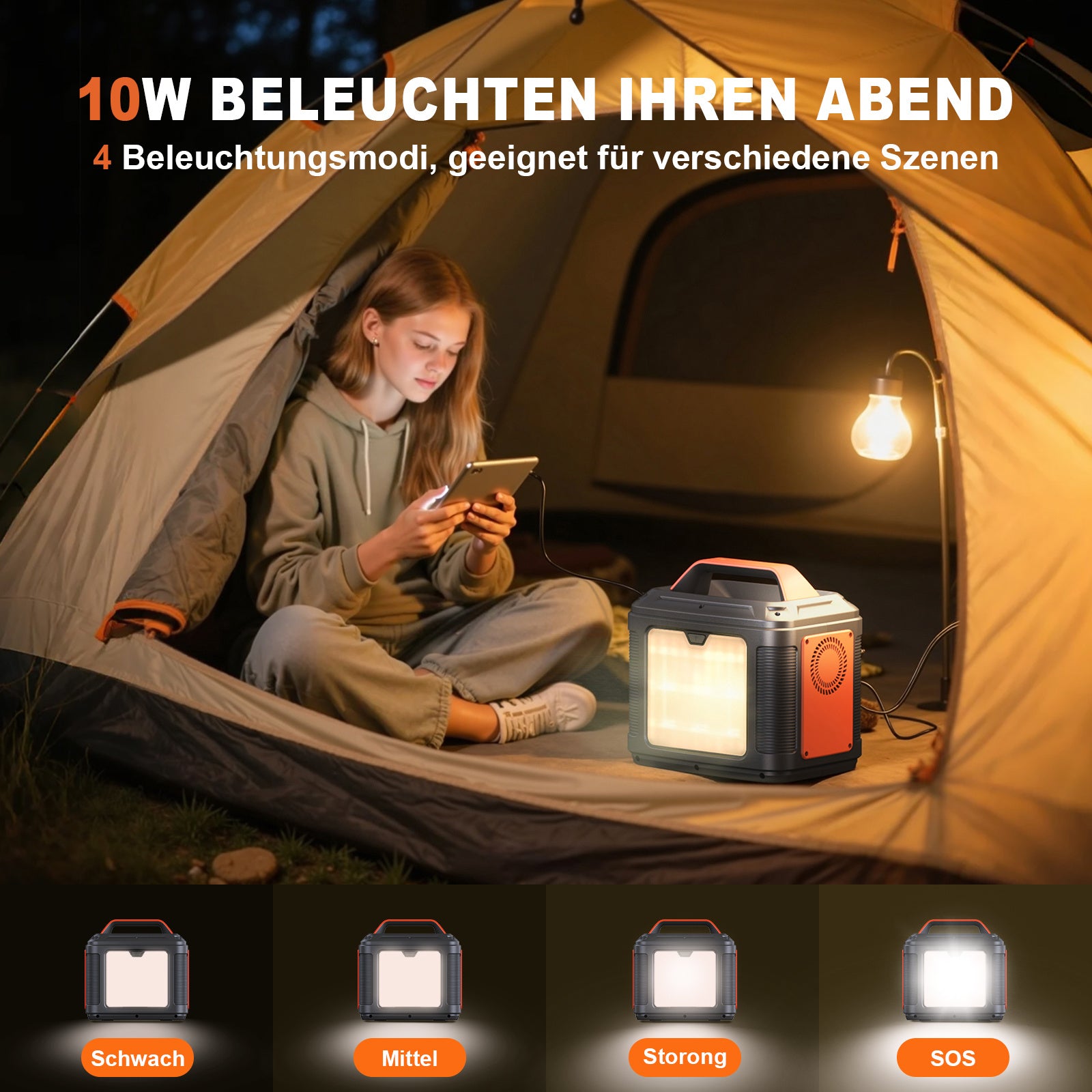 🔋 Tragbares Power Station 296Wh | Solar Generator | 300W | LED | USB | Notfall ⚡