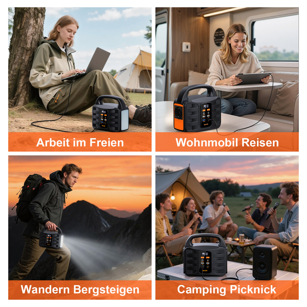 🔋 Powerbank Generator 194Wh 200W | SBAOH Akku Backup | Camping Outdoor DE ✅